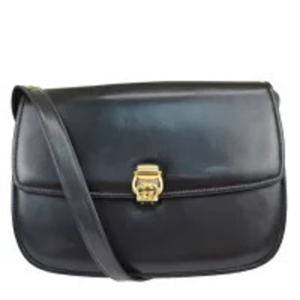 Gucci Shoulder Bag Black Leather